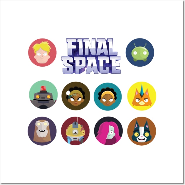 Final Space - All Characters! Wall Art by humoursimpson